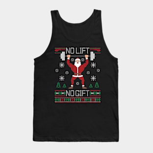 No Lift No Ugly Christmas Gym Santa Tank Top